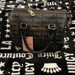 Juicy Couture Black and Gold Satchel